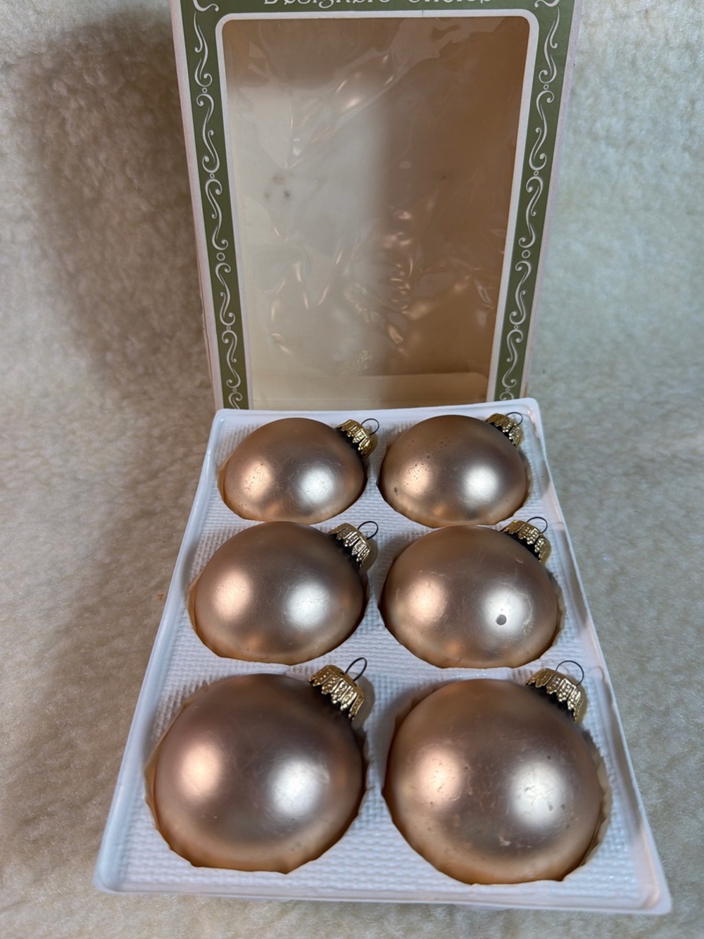 Krebs Designers Choice 3” Gold Ornaments Set of 6